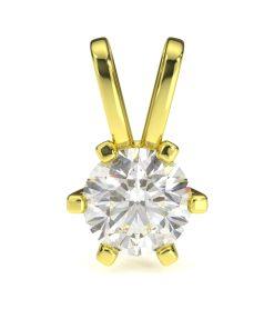 จี้เพชรแท้ Lab Grown Diamond เม็ดเดี่ยว 1 กะรัต 6หนามเตย (1P7)