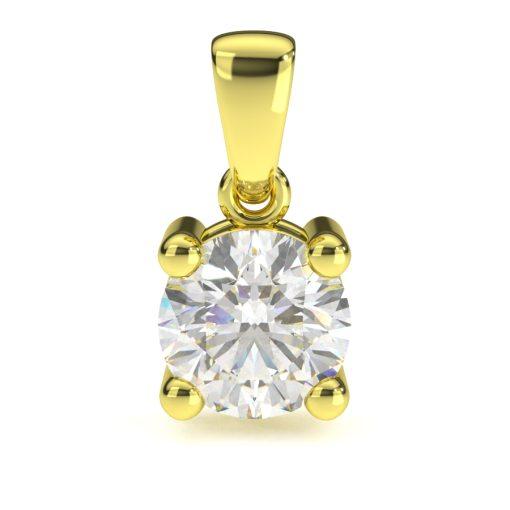 จี้เพชรแท้ Lab Grown Diamond เม็ดเดี่ยว 1 กะรัต ทรงคลาสสิค (1P9)
