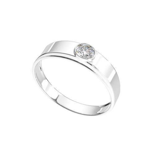 แหวนเพชรแท้ Lab Grown Diamond ผู้ชาย เพชร 30 ตังค์ ฝังหุ้มแข็งแรง (1RG67)