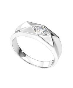 แหวนเพชรแท้ Lab Grown Diamond ผู้ชาย เพชร 30 ตังค์ ทรงเหลี่ยม ดูมีมิติ (1RG70)