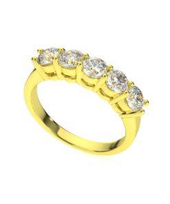 แหวน ผู้หญิง เพชรแถว เม็ดละ 25 ตังค์ ทรงหนามเตยโบราณ (1RG99)