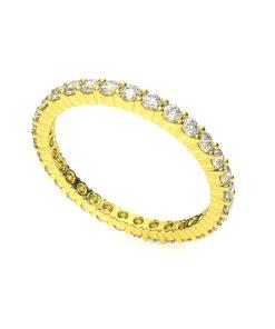แหวนเพชรแท้ Lab Grown Diamond ผู้หญิง เพชรรอบนิ้ว ไซส์ 3 ตังค์ ทรงหนามเตยโบราณ คลาสสิค (1RG109)