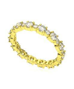 แหวนเพชรแท้ Lab Grown Diamond ผู้หญิง เพชรรอบนิ้ว เพชร 8 ตังค์ สลับ 3 ตังค์ แนวน่ารัก สวยหวาน (1RG115)