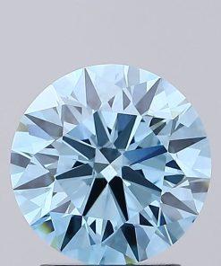 เพชรแท้ Lab Grown Diamond 2.05 กะรัต น้ำ VIVID BLUE เกรด VS2 ID EX EX N พร้อมเซอร์ IGI (1CER1181)