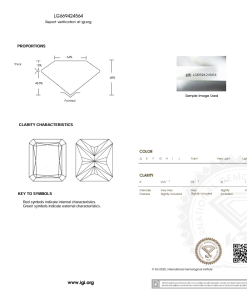 เพชรแท้ Lab Grown Diamond 2.04 กะรัต น้ำ 100 เกรด VVS2 EX EX N พร้อมเซอร์ IGI (1CER1218)