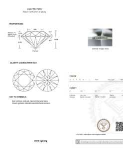 เพชรแท้ Lab Grown Diamond 1.00 กะรัต น้ำ 100 เกรด VVS2 ID EX EX N พร้อมเซอร์ IGI (1CER1397)