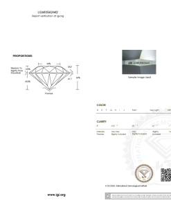 เพชรแท้ Lab Grown Diamond 3.18 กะรัต น้ำ 98 เกรด VS2 ID EX EX N พร้อมเซอร์ IGI (1CER1369)
