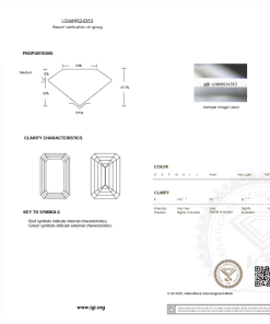 เพชรแท้ Lab Grown Diamond 1.01 กะรัต น้ำ 100 เกรด VVS2 EX EX N พร้อมเซอร์ IGI (1CER1327)