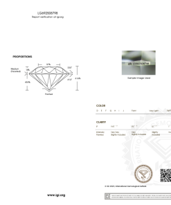 เพชรแท้ Lab Grown Diamond 2.01 กะรัต น้ำ 98 เกรด VS2 ID EX EX N พร้อมเซอร์ IGI (1CER1377)