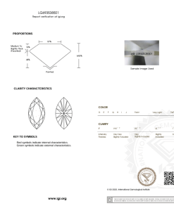 เพชรแท้ Lab Grown Diamond 2.00 กะรัต น้ำ 98 เกรด VS2 EX EX N พร้อมเซอร์ IGI (1CER1324)