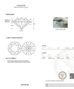 เพชรแท้ Lab Grown Diamond 1.01 กะรัต น้ำ 100 เกรด VVS2 EX EX EX N พร้อมเซอร์ IGI (1CER1407)