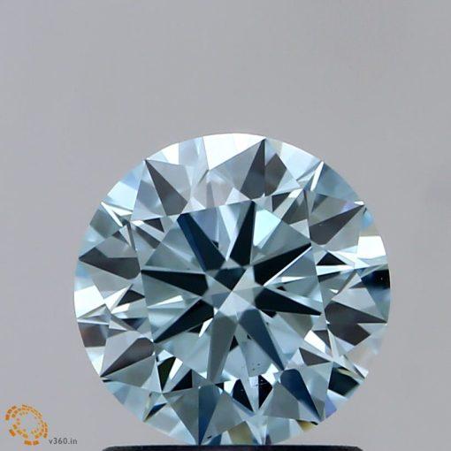 เพชรแท้ Lab Grown Diamond 1.10 กะรัต น้ำ GREENISH BLUE เกรด VS2 ID EX EX N พร้อมเซอร์ IGI (1CER619)