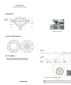 เพชรแท้ Lab Grown Diamond 2.05 กะรัต น้ำ 96 เกรด VS2 ID EX EX N พร้อมเซอร์ IGI (1CER1498)