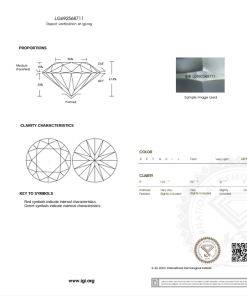 เพชรแท้ Lab Grown Diamond 1.52 กะรัต น้ำ 100 เกรด VVS2 ID EX EX N พร้อมเซอร์ IGI (1CER1508)