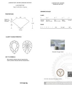 เพชรแท้ Lab Grown Diamond 1.00 กะรัต น้ำ 98 เกรด VS2 EX EX N พร้อมเซอร์ IGI (1CER1573)