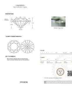 เพชรแท้ Lab Grown Diamond 3.01 กะรัต น้ำ 96 เกรด VS1 ID EX EX N พร้อมเซอร์ IGI (1CER1644)