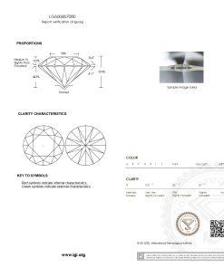 เพชรแท้ Lab Grown Diamond 1.50 กะรัต น้ำ 100 เกรด VVS2 EX EX EX N พร้อมเซอร์ IGI (1CER1605)