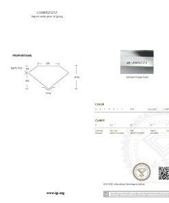 เพชรแท้ Lab Grown Diamond 1.01 กะรัต น้ำ 100 เกรด VVS2 EX EX N พร้อมเซอร์ IGI (1CER1570)