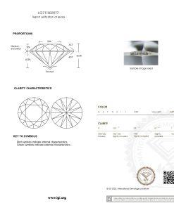 เพชรแท้ Lab Grown Diamond 2.10 กะรัต น้ำ 100 เกรด VVS2 ID EX EX N พร้อมเซอร์ IGI (1CER1601)