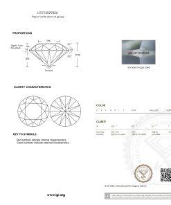เพชรแท้ Lab Grown Diamond 2.00 กะรัต น้ำ 100 เกรด VVS2 EX EX EX N พร้อมเซอร์ IGI (1CER1598)