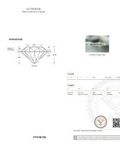 เพชรแท้ Lab Grown Diamond 3.10 กะรัต น้ำ 100 เกรด VVS2 ID EX EX N พร้อมเซอร์ IGI (1CER1593)