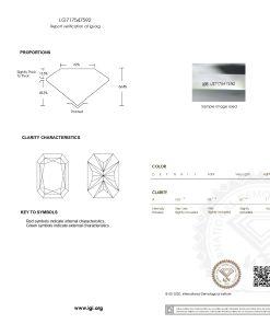เพชรแท้ Lab Grown Diamond 2.00 กะรัต น้ำ 100 เกรด VVS2 EX EX N พร้อมเซอร์ IGI (1CER1563)