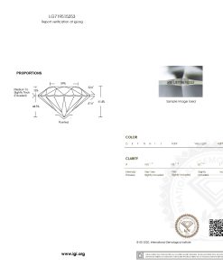 เพชรแท้ Lab Grown Diamond 3.01 กะรัต น้ำ 98 เกรด VS2 EX EX EX N พร้อมเซอร์ IGI (1CER1645)