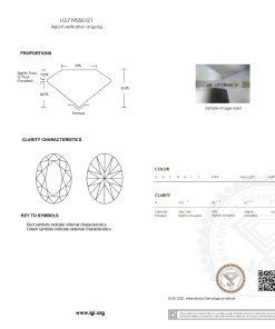 เพชรแท้ Lab Grown Diamond 2.01 กะรัต น้ำ 100 เกรด VVS2 EX EX N พร้อมเซอร์ IGI (1CER1579)