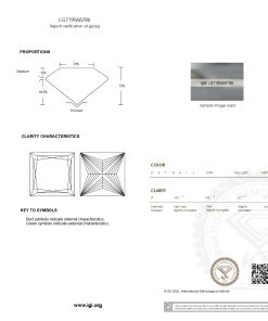 เพชรแท้ Lab Grown Diamond 1.00 กะรัต น้ำ 100 เกรด VVS2 EX EX N พร้อมเซอร์ IGI (1CER1655)