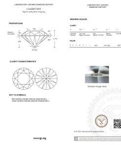 เพชรแท้ Lab Grown Diamond 1.09 กะรัต น้ำ 100 เกรด VVS1 ID EX EX N พร้อมเซอร์ IGI (1CER1679)