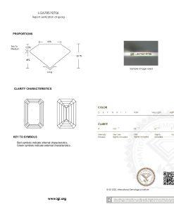 เพชรแท้ Lab Grown Diamond 1.50 กะรัต น้ำ 98 เกรด VS1 EX EX N พร้อมเซอร์ IGI (1CER1710N)