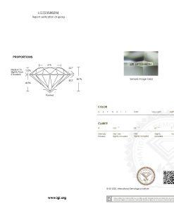เพชรแท้ Lab Grown Diamond 5.00 กะรัต น้ำ 100 เกรด VS2 EX EX EX N พร้อมเซอร์ IGI (1CER1667)