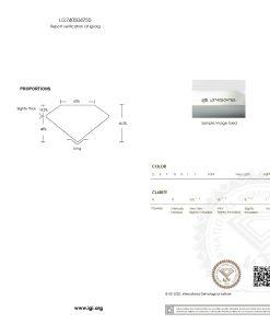 เพชรแท้ Lab Grown Diamond 1.00 กะรัต น้ำ 100 เกรด VVS2 EX EX N พร้อมเซอร์ IGI (1CER1896)