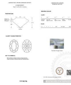 เพชรแท้ Lab Grown Diamond 1.11 กะรัต น้ำ 98 เกรด VS2 EX EX N พร้อมเซอร์ IGI (1CER1991)