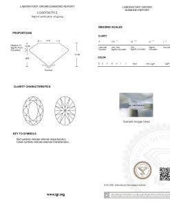 เพชรแท้ Lab Grown Diamond 1.11 กะรัต น้ำ 98 เกรด VS2 EX EX N พร้อมเซอร์ IGI (1CER1992)