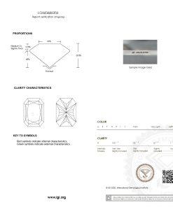 เพชรแท้ Lab Grown Diamond 3.10 กะรัต น้ำ 100 เกรด VS2 EX EX N พร้อมเซอร์ IGI (1CER1989)