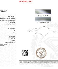 เพชรแท้ Lab Grown Diamond 0.31 กะรัต น้ำ 100 เกรด VVS2 EX EX N พร้อมเซอร์ IGI (1CER1986N)