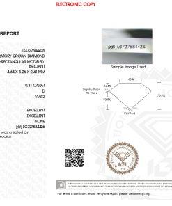 เพชรแท้ Lab Grown Diamond 0.31 กะรัต น้ำ 100 เกรด VVS2 EX EX N พร้อมเซอร์ IGI (1CER1987N)