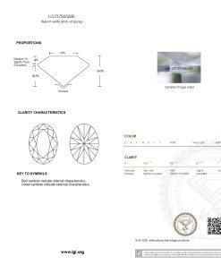 เพชรแท้ Lab Grown Diamond 1.02 กะรัต น้ำ 100 เกรด VVS2 EX EX N พร้อมเซอร์ IGI (1CER1971)