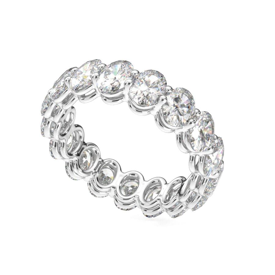 แหวนเพชรแท้ Lab Grown Diamond ผู้หญิง เพชรรอบนิ้ว 30 ตังค์ โอวอล Eternity (1RG123)