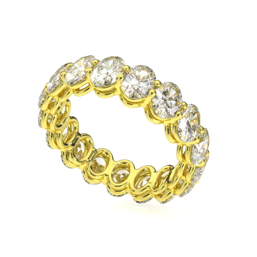 แหวนเพชรแท้ Lab Grown Diamond ผู้หญิง เพชรรอบนิ้ว 30 ตังค์ โอวอล Eternity (1RG123)