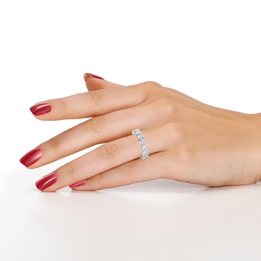แหวนเพชรแท้ Lab Grown Diamond ผู้หญิง เพชรรอบนิ้ว 30 ตังค์ หัวใจ Eternity (1RG126)
