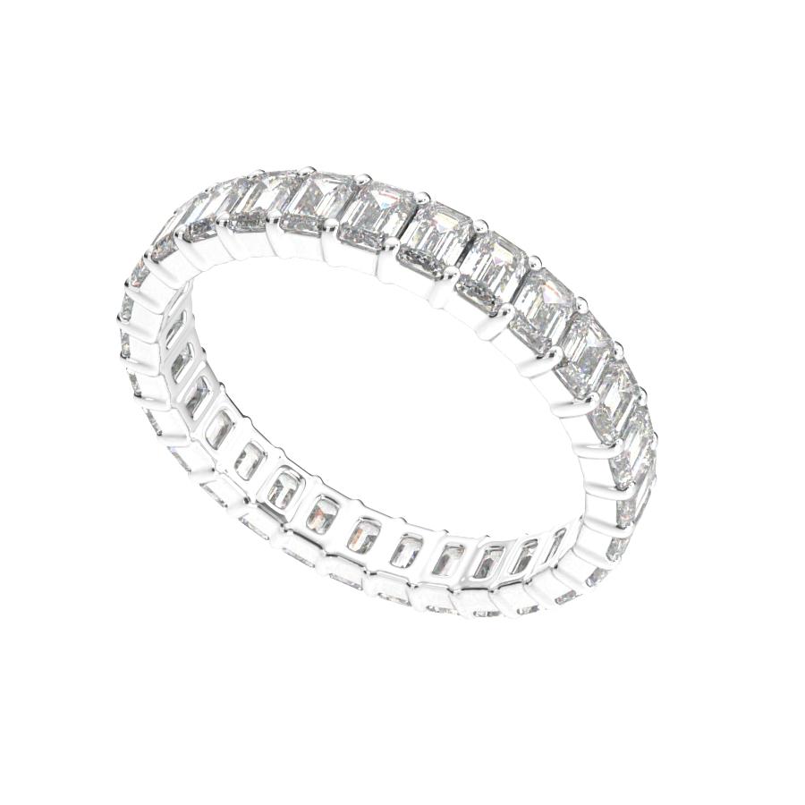 แหวนเพชรแท้ Lab Grown Diamond ผู้หญิง เพชรรอบนิ้ว 8 ตังค์ เอเมอรอล Eternity (1RG129)