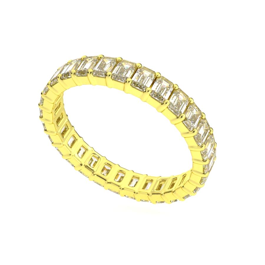 แหวนเพชรแท้ Lab Grown Diamond ผู้หญิง เพชรรอบนิ้ว 8 ตังค์ เอเมอรอล Eternity (1RG129)