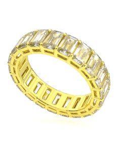 แหวนเพชรแท้ Lab Grown Diamond ผู้หญิง เพชรรอบนิ้ว 30 ตังค์ เอเมอรอล Eternity (1RG130)