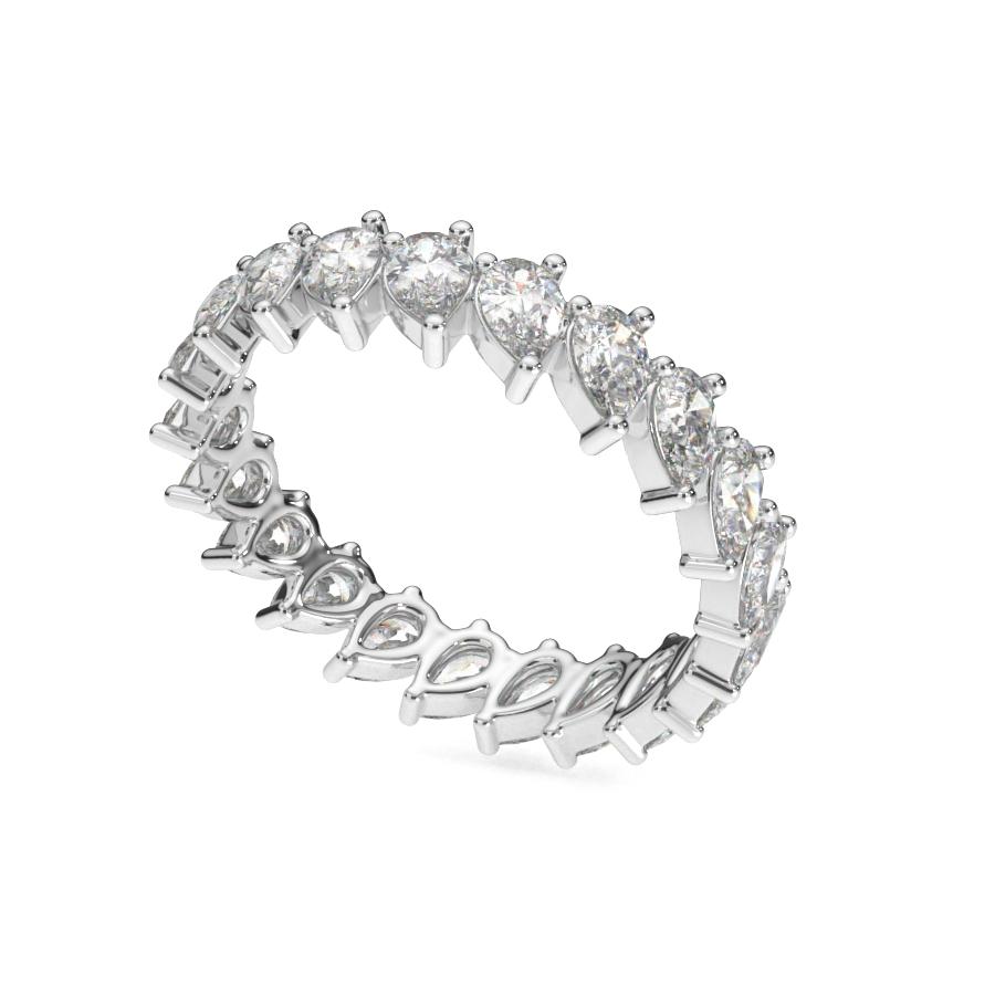 แหวนเพชรแท้ Lab Grown Diamond ผู้หญิง เพชรรอบนิ้ว 10 ตังค์ หยดน้ำ Eternity (1RG133)