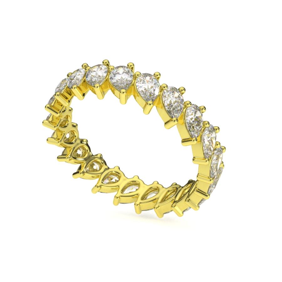 แหวนเพชรแท้ Lab Grown Diamond ผู้หญิง เพชรรอบนิ้ว 10 ตังค์ หยดน้ำ Eternity (1RG133)