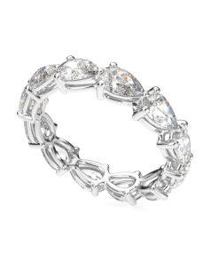 แหวนเพชรแท้ Lab Grown Diamond ผู้หญิง เพชรรอบนิ้ว 30 ตังค์ หยดน้ำ Eternity (1RG134)