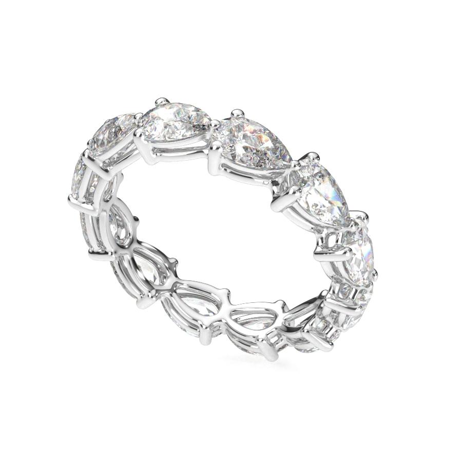 แหวนเพชรแท้ Lab Grown Diamond ผู้หญิง เพชรรอบนิ้ว 30 ตังค์ หยดน้ำ Eternity (1RG134)