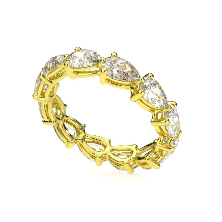 แหวนเพชรแท้ Lab Grown Diamond ผู้หญิง เพชรรอบนิ้ว 30 ตังค์ หยดน้ำ Eternity (1RG134)